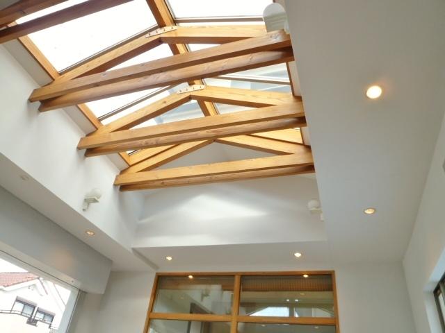 Parking lot. Skylight of the garage