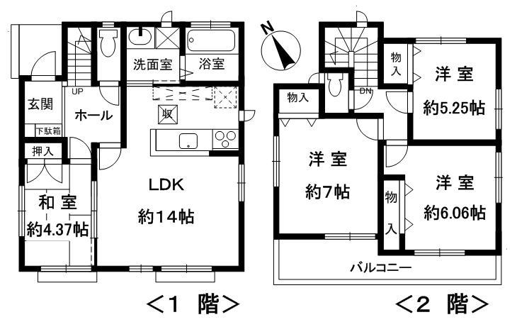 Floor plan. 31,800,000 yen, 4LDK, Land area 87.51 sq m , Building area 88.5 sq m
