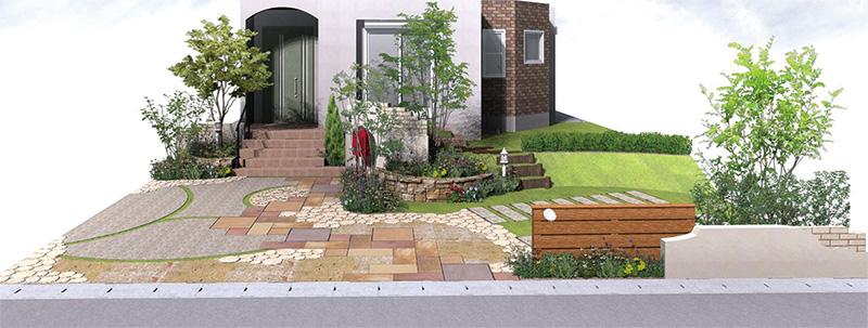 Building plan example (Perth ・ appearance). Exterior finished image illustrations