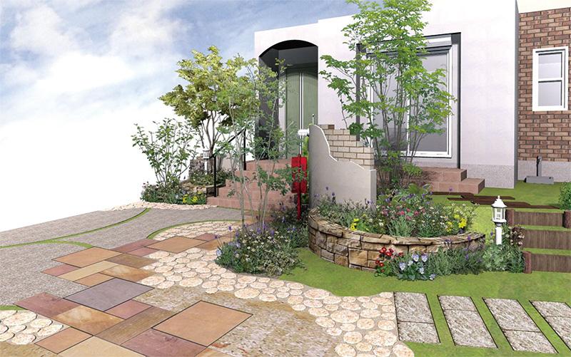 Building plan example (Perth ・ appearance). Exterior finished image illustrations