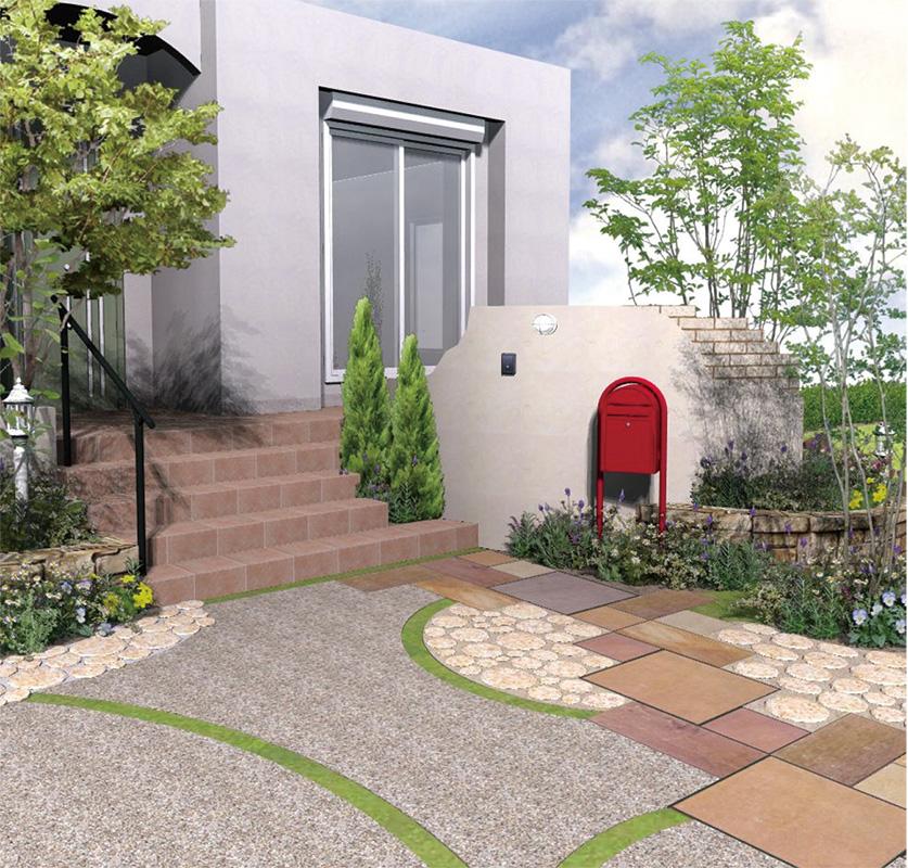 Building plan example (Perth ・ appearance). Exterior finished image illustrations