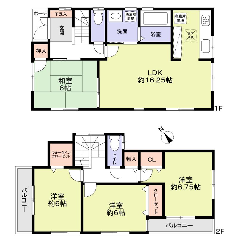 Floor plan. 28,900,000 yen, 4LDK, Land area 145.39 sq m , Building area 95.37 sq m