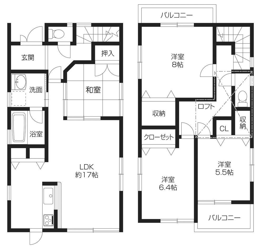 Floor plan. 4LDK of a certain sense of open living