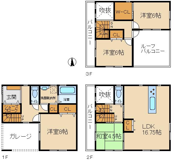 Floor plan. 39,800,000 yen, 4LDK, Land area 92.91 sq m , Building area 109.3 sq m