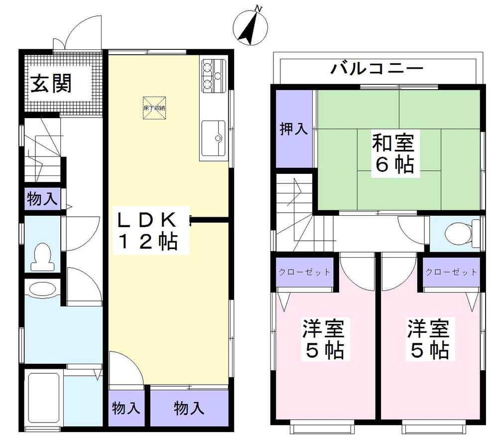 Floor plan. 20.8 million yen, 3LDK, Land area 63.1 sq m , Building area 74.92 sq m