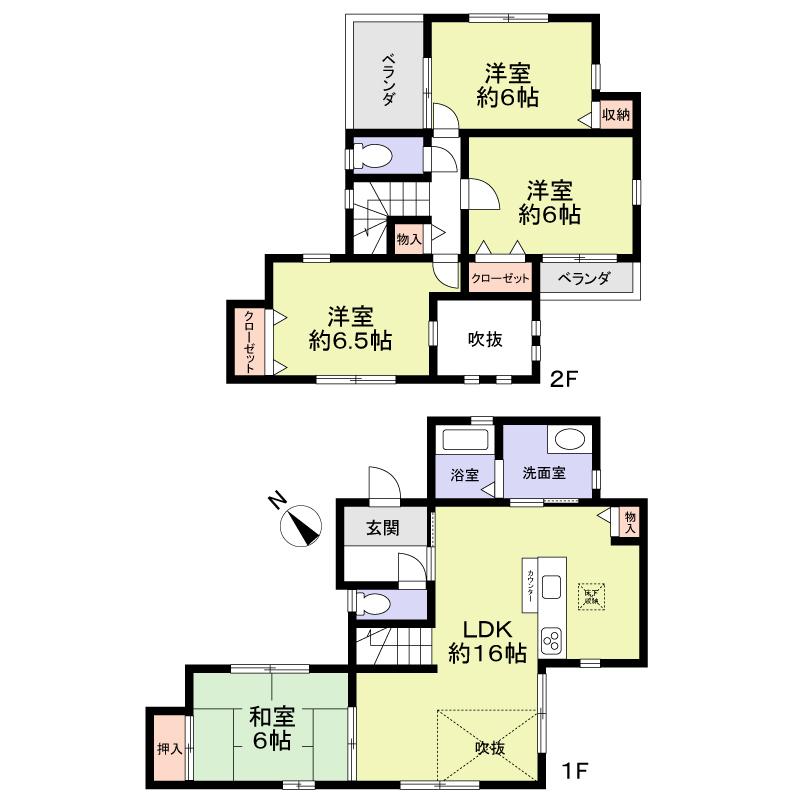 Floor plan. 22,800,000 yen, 4LDK, Land area 120.74 sq m , Building area 94.94 sq m