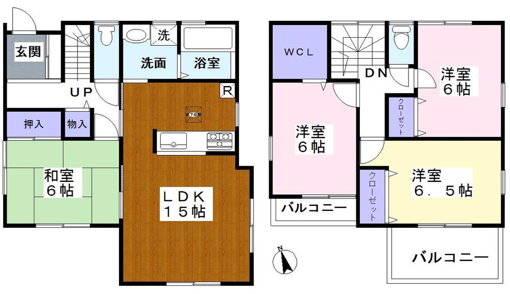 Floor plan. (No. 4 locations), Price 26,800,000 yen, 4LDK, Land area 107.52 sq m , Building area 95.58 sq m