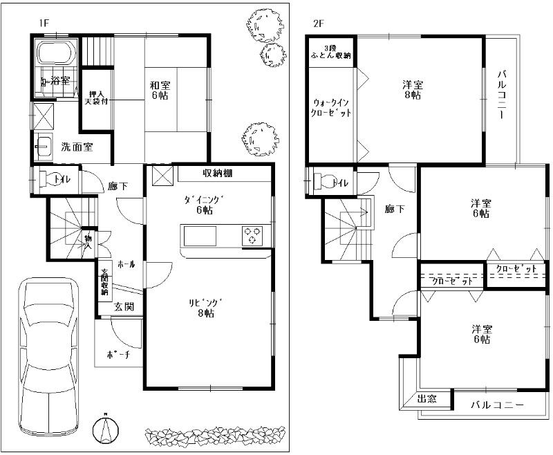 Floor plan. 23 million yen, 4LDK, Land area 103.12 sq m , Building area 103.08 sq m