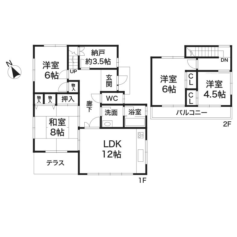 Floor plan. 24,800,000 yen, 4LDK + S (storeroom), Land area 178.44 sq m , Building area 98.82 sq m