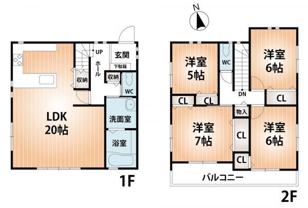 Floor plan. 41,800,000 yen, 4LDK, Land area 139.16 sq m , Building area 42.09 sq m floor plan