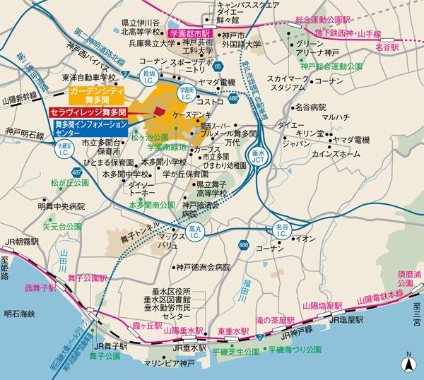 Local guide map.  ※ Near the guide map