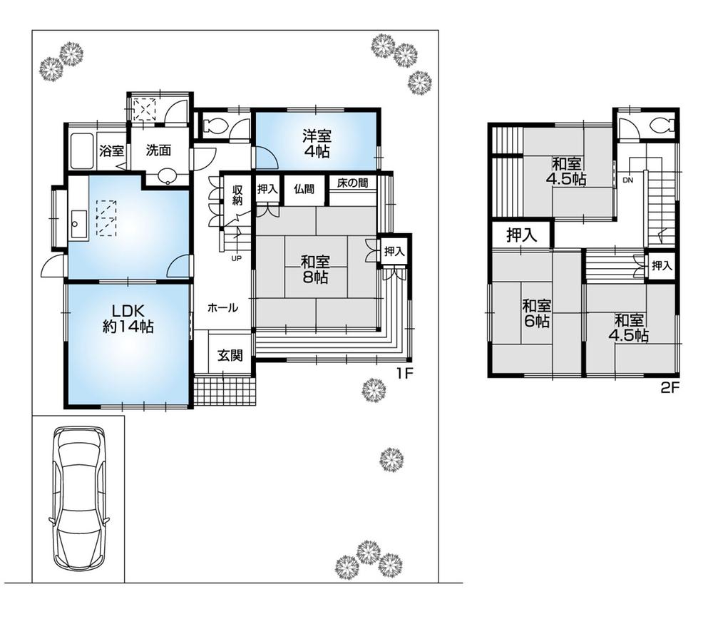 Floor plan. 22,800,000 yen, 5LDK, Land area 191.59 sq m , Building area 115.52 sq m Mato (5LDK) south-facing sun per ・ Ventilation good