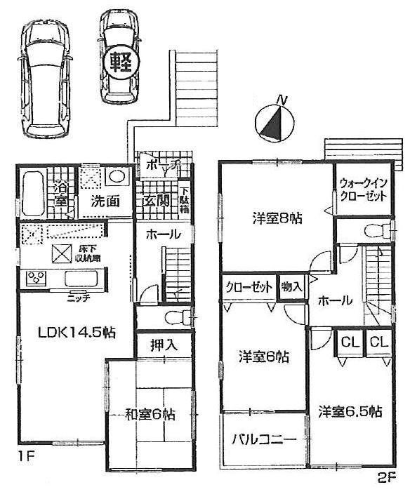 Floor plan. (No. 2 locations), Price 22,800,000 yen, 4LDK+S, Land area 126.56 sq m , Building area 98.82 sq m