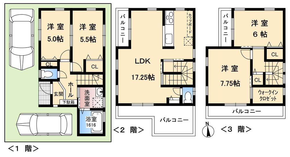 Floor plan. 38,800,000 yen, 4LDK, Land area 77.71 sq m , Building area 98.14 sq m