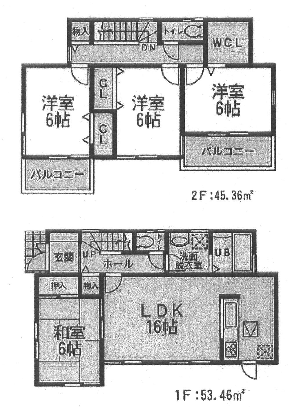 Floor plan. (No. 1 point), Price 22,800,000 yen, 4LDK, Land area 150.68 sq m , Building area 98.82 sq m