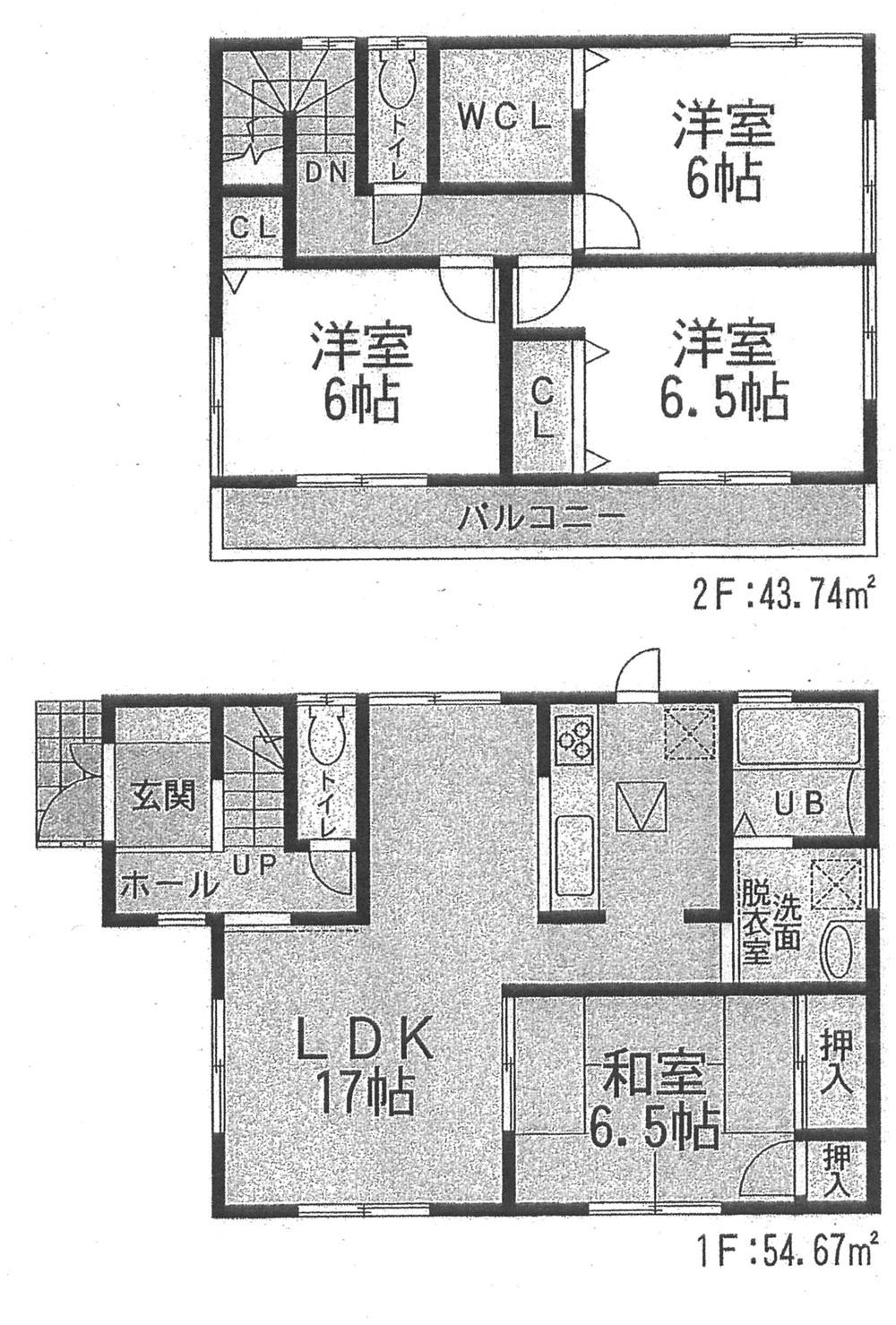 Floor plan. (No. 3 locations), Price 22,800,000 yen, 4LDK, Land area 150.68 sq m , Building area 98.41 sq m