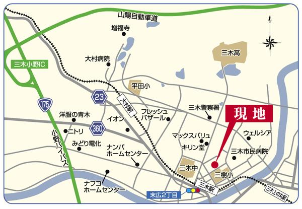 Local guide map.  ※ Near the guide map