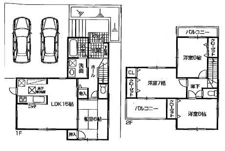 Floor plan. 23.8 million yen, 4LDK, Land area 172.46 sq m , Building area 94.77 sq m