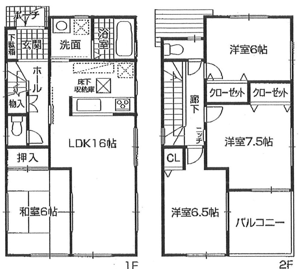Floor plan. 18,800,000 yen, 4LDK, Land area 148.15 sq m , Building area 97.2 sq m
