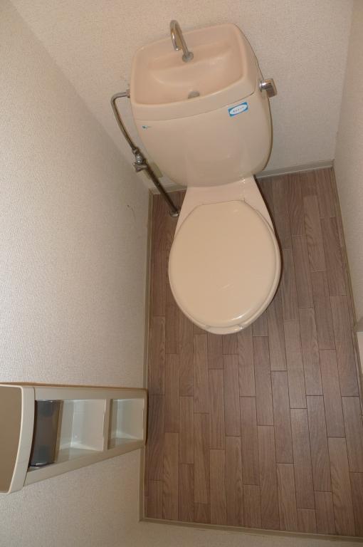 Toilet. A separate room is a reference photograph