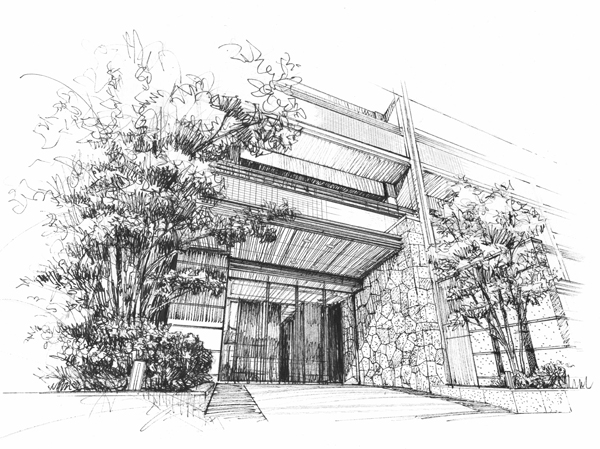 Achieve a bright and airy living environment of the south-facing center. Total 30 units of scale Ya, Corner dwelling unit rate of 50% to become dwelling unit layout, Produce a private space. Simple appearance. Quality of the material stands out. Entrance which adopted the stained glass, "Art Park, such as walking the" sunshine filtering through foliage full of entrance hall, etc., We fancy. Rendering illustrations