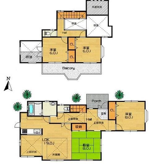 Floor plan. 27 million yen, 4LDK, Land area 297.91 sq m , It is a building area of ​​118.82 sq m Zenshitsuminami oriented design.