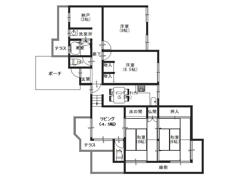 Floor plan. 75 million yen, 4LDK + S (storeroom), Land area 1,560 sq m , Building area 111.74 sq m