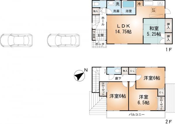 Floor plan. 35,800,000 yen, 4LDK, Land area 158.36 sq m , Building area 95.58 sq m building floor plan
