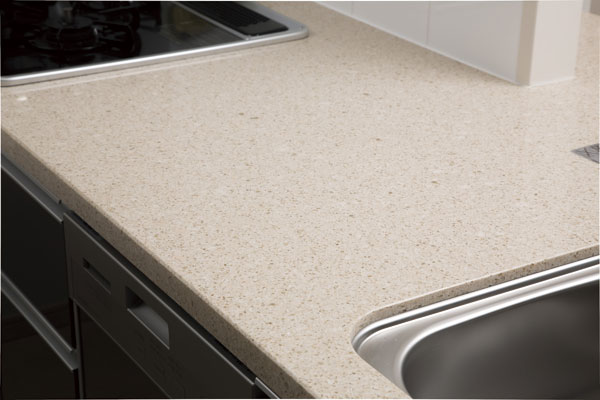 Kitchen.  [Artificial marble counter] Clean and artificial marble countertops with excellent durability. Beautiful expression will enhance the interior of the kitchen space (same specifications)