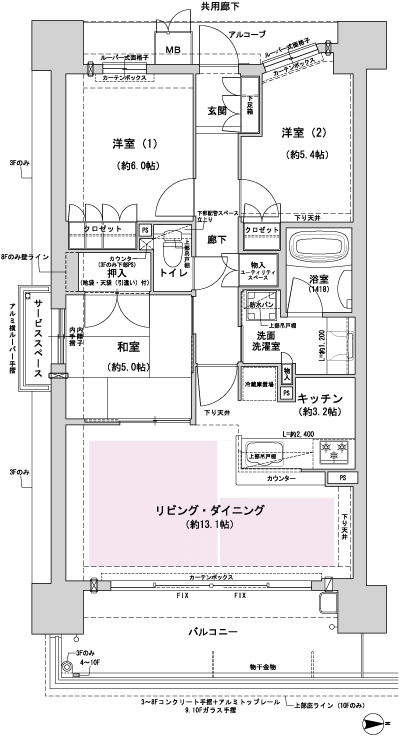 Floor: 3LDK, occupied area: 72.83 sq m, Price: 37,480,000 yen