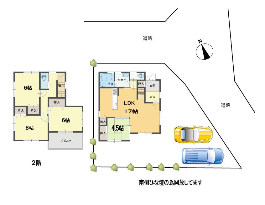 Floor plan. 24,800,000 yen, 4LDK, Land area 202.61 sq m , Building area 97.71 sq m