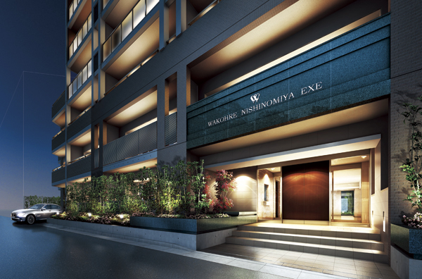 Buildings and facilities. Served with the moisture of planting to accent, Is the entrance depicting the face of the residence was full of grace (Entrance Rendering)