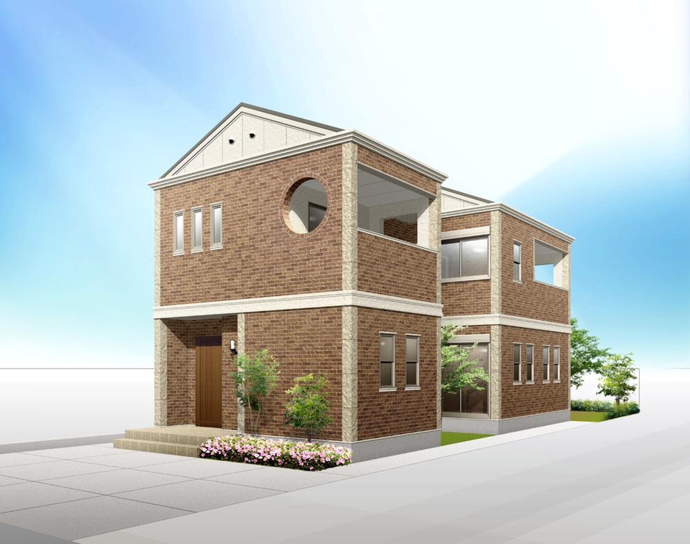 Building plan example (Perth ・ appearance). It is the house of the stylish appearance. 