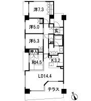Floor: 4LDK, occupied area: 88.78 sq m, Price: 43.6 million yen