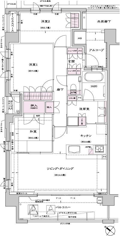 Floor: 3LDK, occupied area: 82.46 sq m, Price: 50,980,000 yen