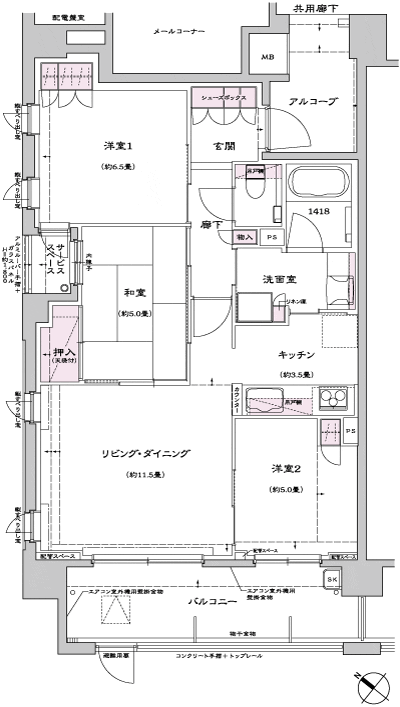 Floor: 3LDK, occupied area: 70.14 sq m, Price: 36,980,000 yen