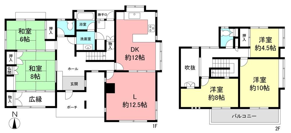 Floor plan. 54,800,000 yen, 5LDK, Land area 487.45 sq m , Building area 162.28 sq m