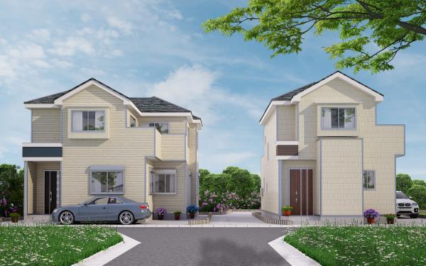 Construction completion expected view. ■ Cityscape Rendering ■ Cityscape Rendering of all three compartments (reference)