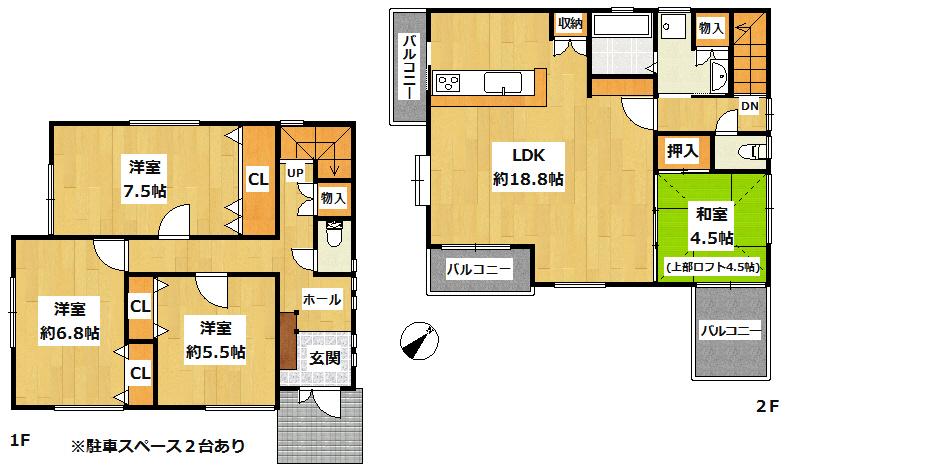 Floor plan. 31.5 million yen, 1LDK + S (storeroom), Land area 109.38 sq m , Building area 104.08 sq m