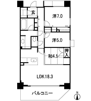 Floor: 3LDK, occupied area: 80.44 sq m, Price: 54,739,000 yen