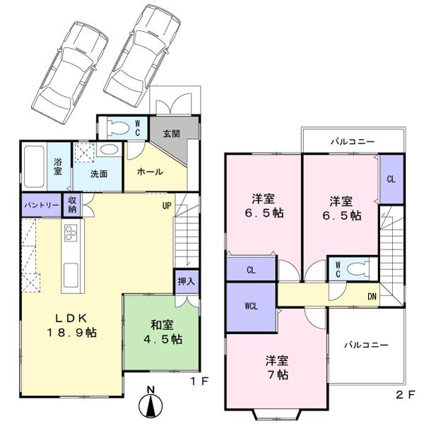 Floor plan. 42,900,000 yen, 4LDK, Land area 117.19 sq m , Building area 104.49 sq m floor plan