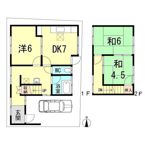 Floor plan. 27,800,000 yen, 3DK, Land area 65.48 sq m , Building area 69.39 sq m