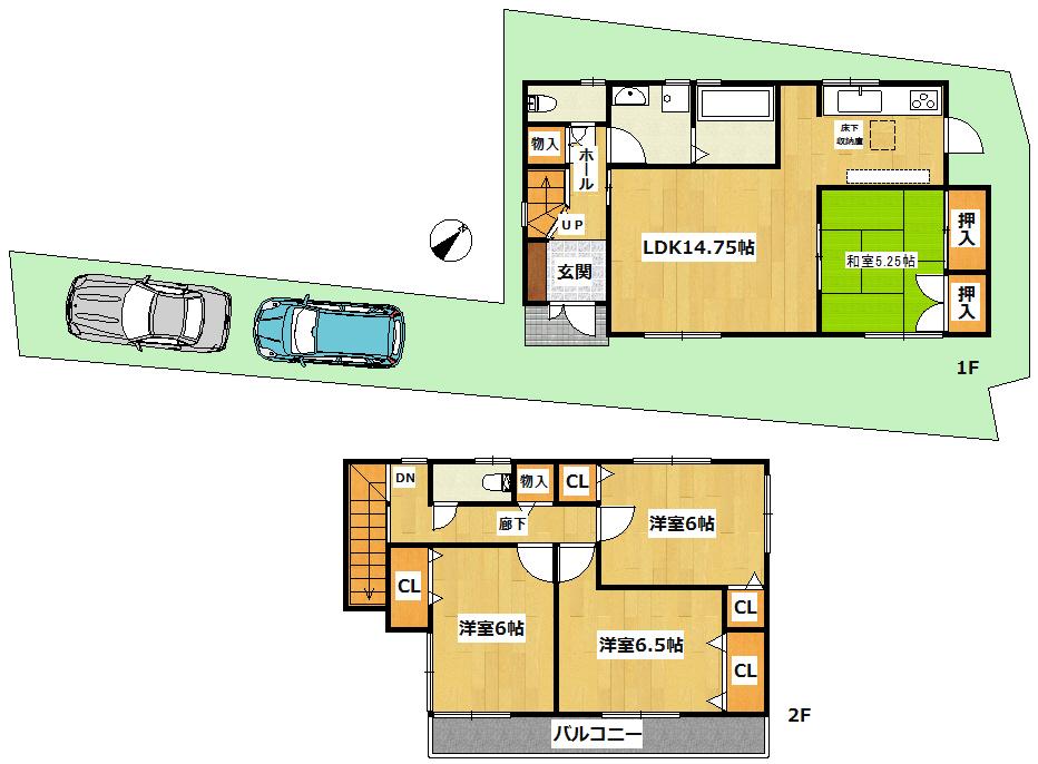 Floor plan. 35,800,000 yen, 4LDK, Land area 158.36 sq m , Building area 95.58 sq m