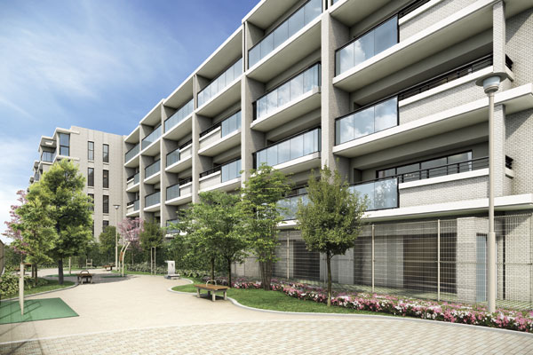 Features of the building.  [Providing park] In the Property, Caught offer park also as an important factor shaping the landscape, Of course, that parents and children can play in peace, Taking into account also the continuity of the residential building. As a pocket park of mature town, Space of the rest have been created (Rendering)