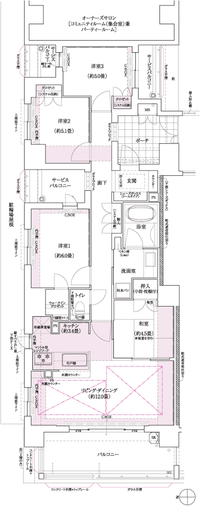 Floor: 4LDK, occupied area: 86.25 sq m, Price: 54,466,000 yen