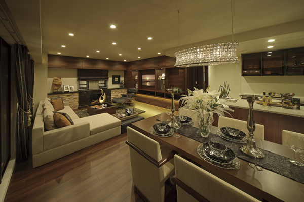 Living.  [living ・ dining] With wide counter kitchen full of sense of openness and about 23 Pledge of living ・ Dining is a space that was contented easy to spend even changed life style (A type model room)