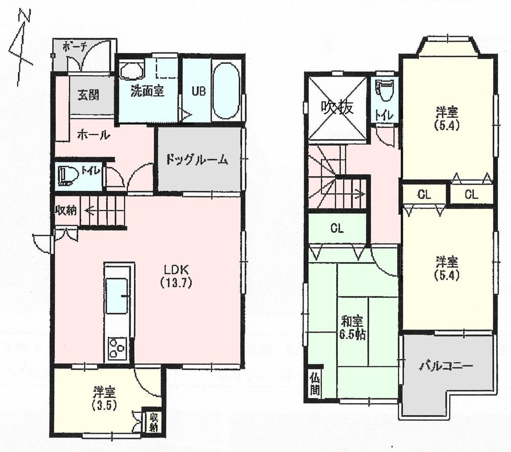 Floor plan. 19,800,000 yen, 4LDK + S (storeroom), Land area 150.1 sq m , Building area 89.78 sq m