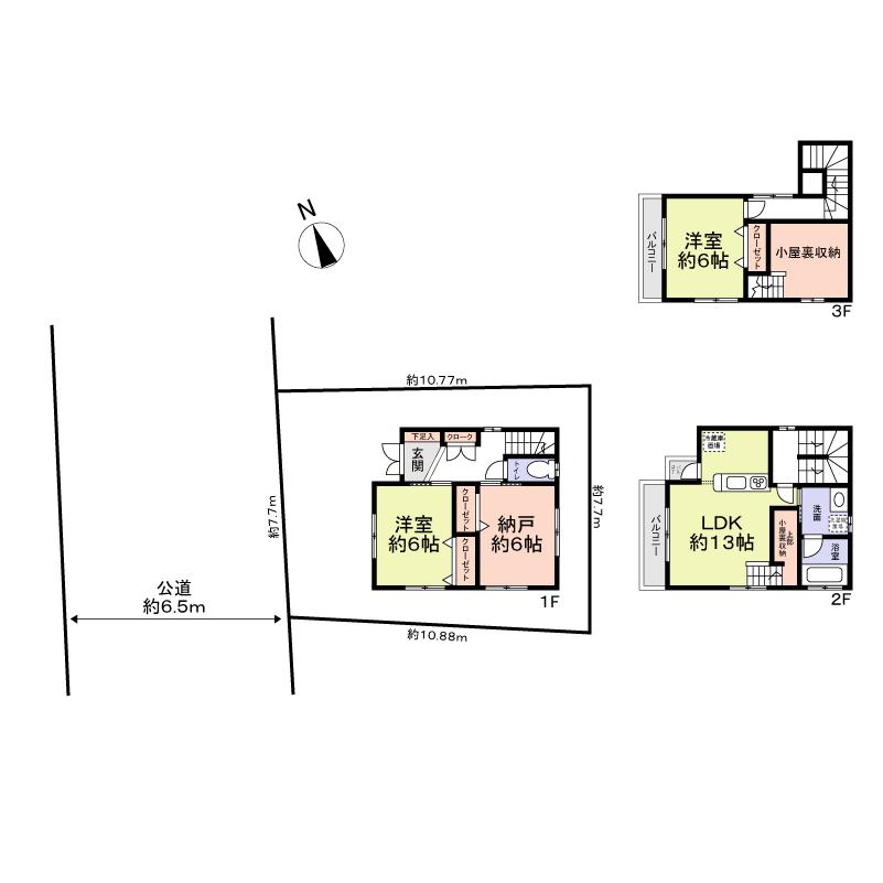 Floor plan. 31,800,000 yen, 2LDK + S (storeroom), Land area 83.37 sq m , Building area 82.35 sq m