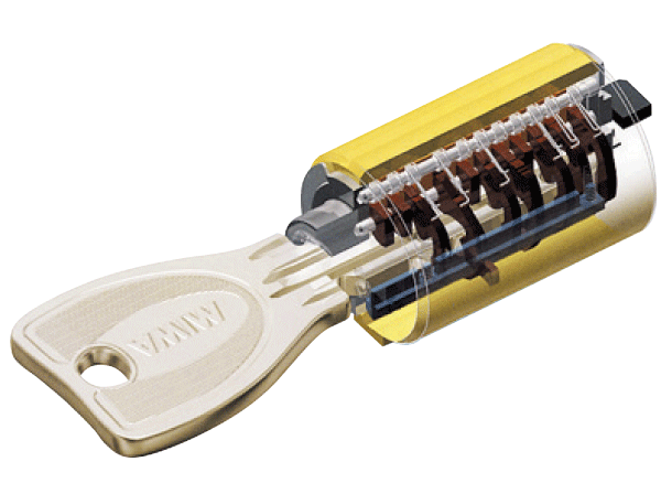 Security.  [Dimple key] Replica has a theory key number difference of 100 billion ways have difficult dimple key is employed (conceptual diagram)