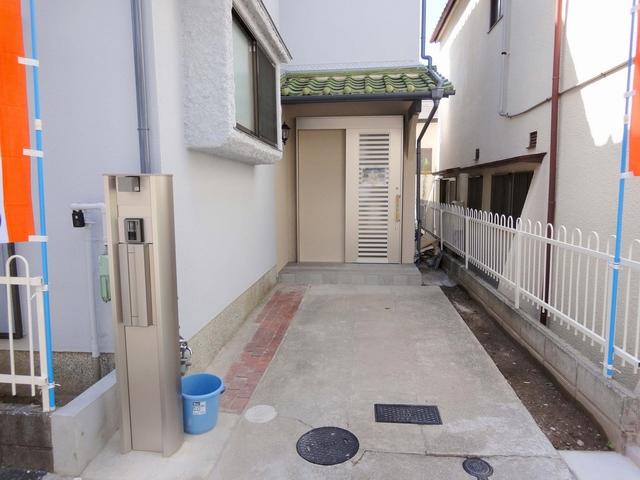 Parking lot. There is also a parking space